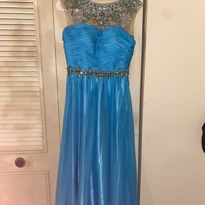 Beautiful blue prom dress
